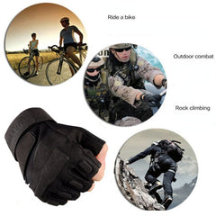 Taktische Halbfingerhandschuhe für Herren zum Schießen, Wandern, Camping, Militär, Jagen, Airsoft und Outdoor-Sport