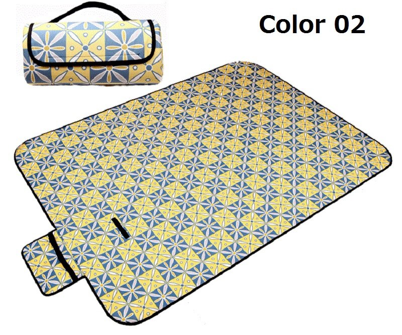 Portable Folding Picnic Mat - Thick, Moisture-Proof, Nation Style Print for Camping, Beach, Baby, and Travel