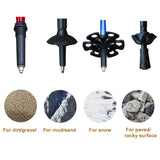 Telescopic Walking Sticks & Trekking Poles with Rubber Tips and Tungsten Carbide Tip - Ideal for Hiking, Camping, Climbing