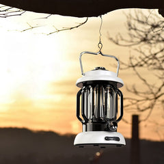 Portable LED Retro Camping Lamp - USB Rechargeable, Ideal for Tents and Night Atmosphere