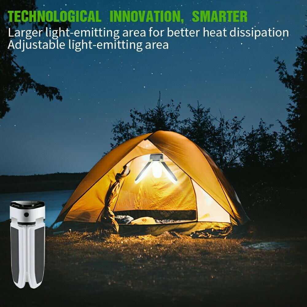 Camping Lantern LED Solar Light: Rechargeable Power Bank, Powerful Outdoor Lighting, Portable Flashlight, Emergency Lamp