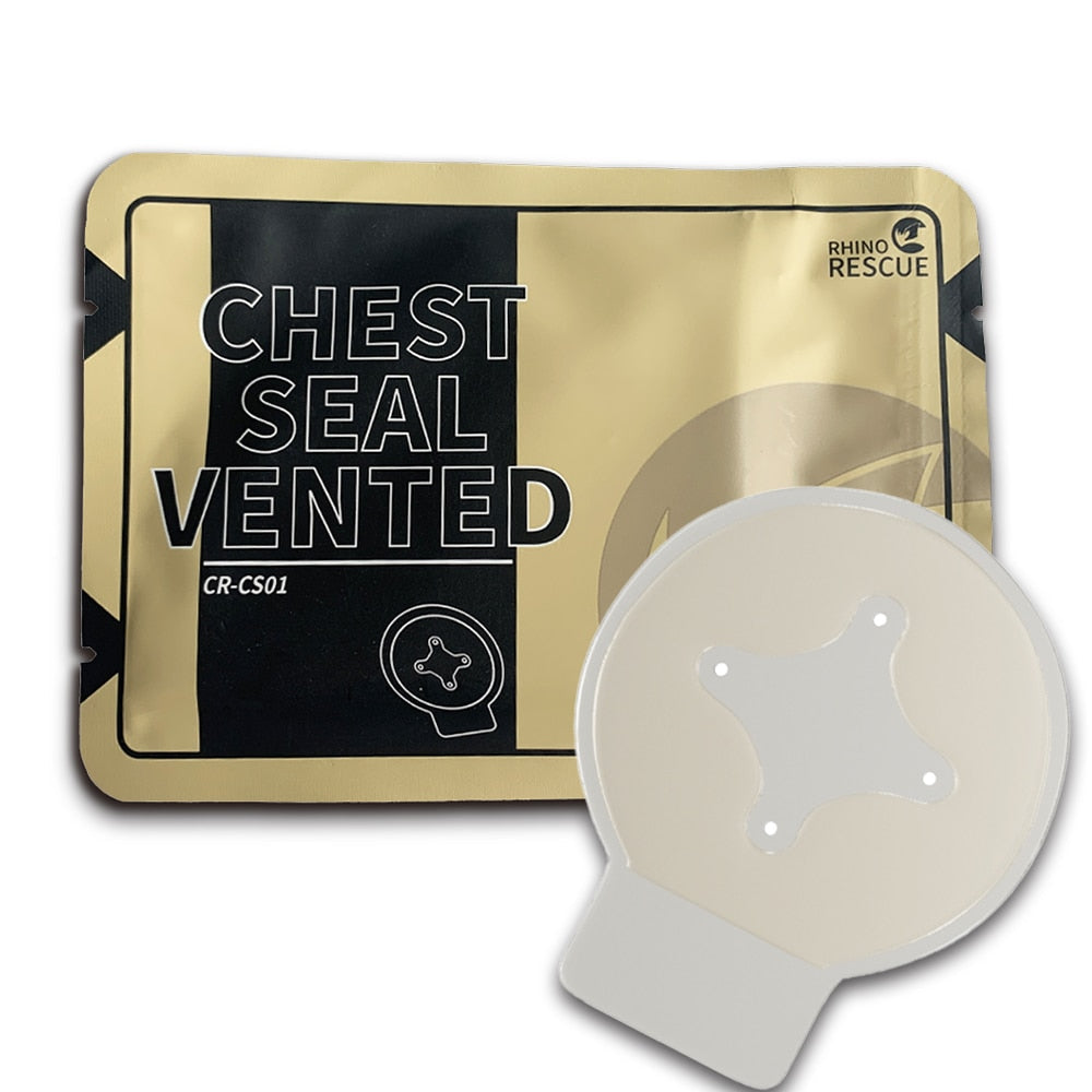 Vented Chest Seal for Open Chest Injuries - Adhesive Medical Dressing