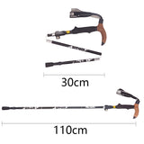 Lightweight Foldable Trekking Poles - Portable Hiking Sticks & Walking Crutches for Camping & Elderly