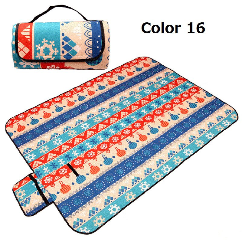 Portable Folding Picnic Mat - Thick, Moisture-Proof, Nation Style Print for Camping, Beach, Baby, and Travel