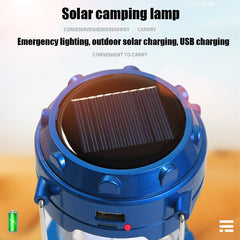 Solar Outdoor Camping Lamp - Multifunctional, Portable, Strong Light, Emergency Lantern, 18650 Battery, Tent Use