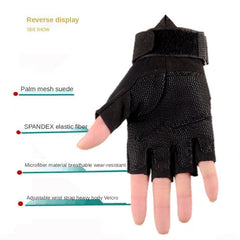 Men's Tactical Half Finger Gloves for Shooting, Hiking, Camping, Military, Hunting, Airsoft, and Outdoor Sports