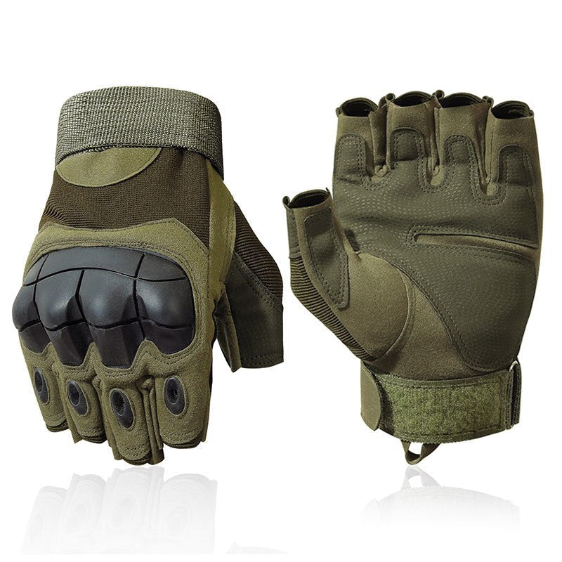 Tactical Half Fingerless Gloves for Outdoor Fitness, Camping, Climbing, Cycling, Hunting, Hiking, Shooting - Men's Military Gloves