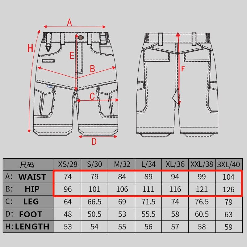 Tactical Cargo Shorts for Men - Military Camouflage, Multi-Pocket, Ideal for Summer Hiking, Paintball, Airsoft, Camping