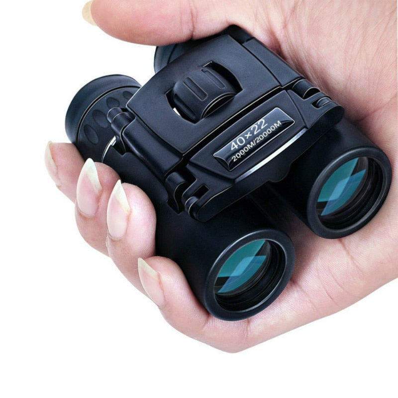 40x22 HD Binoculars 2000M Long Range Folding Mini Telescope BAK4 FMC Optics for Hunting, Sports, Camping, Travel