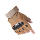 Military Fingerless Hard Knuckle Tactical Gloves for Hiking, Cycling, Climbing, Camping, and Outdoor Sports