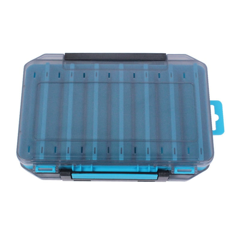 14-Compartment Waterproof Double-Sided Fishing Lure and Tackle Storage Box