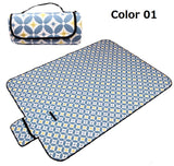 Portable Folding Picnic Mat - Thick, Moisture-Proof, Nation Style Print for Camping, Beach, Baby, and Travel