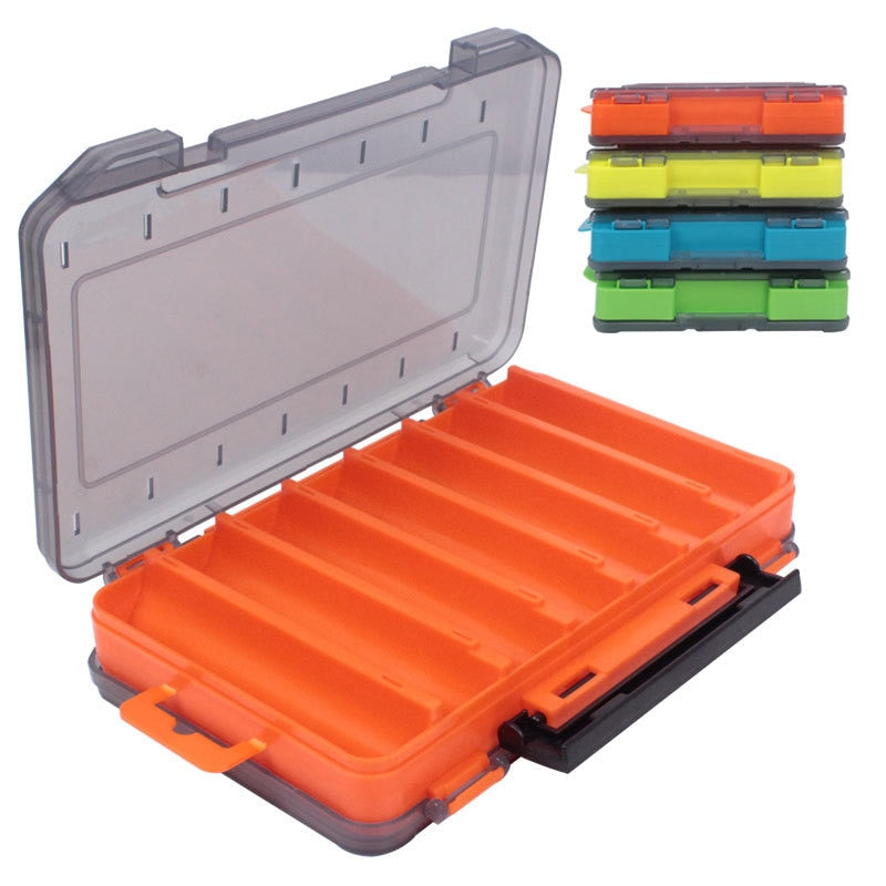 14-Compartment Waterproof Double-Sided Fishing Lure and Tackle Storage Box