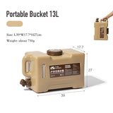 Portable Camping Water Bucket - Outdoor Storage Tank for Tourism, Picnics, Showers, and Gear