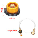 Gas Camping Adapter for Outdoor Stove - Survival Equipment, Butane Refill, Camp Cooking Supplies