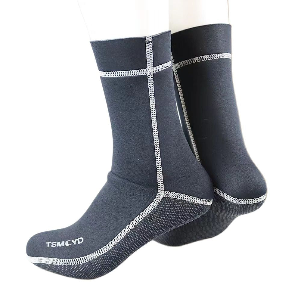 3mm Neoprene Underwater Winter Scuba Diving Socks - Non-slip, Warm, Unisex Beach & Snorkeling Gear