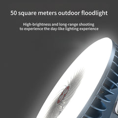 2-in-1 LED Waterproof Tent Fan & Rechargeable Camping Lamp - Portable USB Charging Light for Hiking