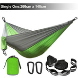 Double Person Solid Color Parachute Hammock with Straps & Carabiner for Camping, Survival, Travel, Outdoor Furniture