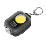 Mini LED Keychain Flashlight - Ultra Bright COB Torch, Rechargeable 500mAh Battery, Pocket Light for Outdoor Camping