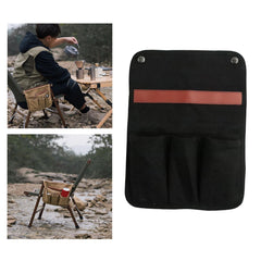 Outdoor Camping Arm Chair with Armrest Organizer and Food Holder Tray - 4 Pockets