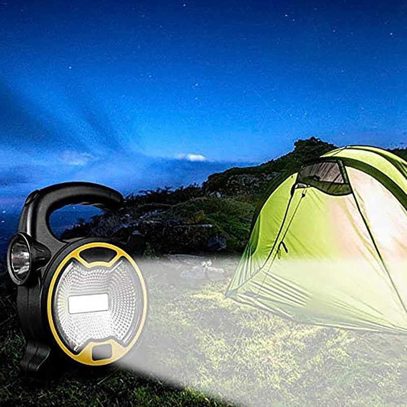 Portable LED Work Lamp: Waterproof, Rechargeable Emergency Lantern & Floodlight for Outdoor Hiking & Camping