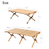 Portable Folding Wood Table with Carry Bag - Large Wooden Desk for Camping, Beach, Picnic, Outdoor, Garden, Backyard Furniture