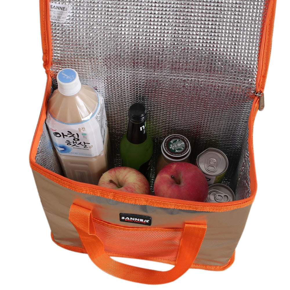 Insulated Cooler Bag - Aluminum Foil Thermal, Candy Color for Women, Kids, Students - Perfect for Picnics & Food Storage