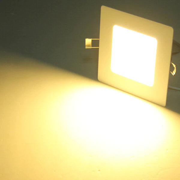 8W Square Ceiling Panel LED Light - White/Warm White, AC 85-265V