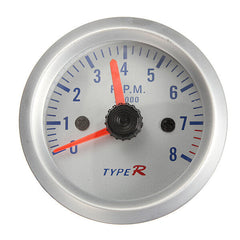 2" 52mm Blue LED Tachometer Gauge Meter 12V Tacho Pointer