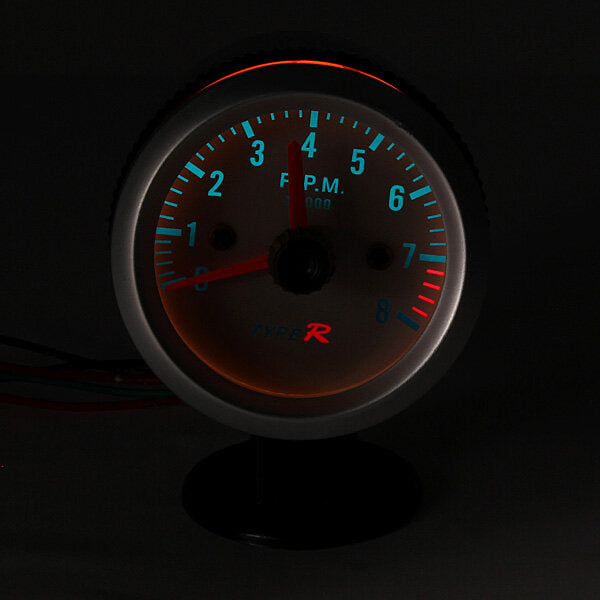 2" 52mm Blue LED Tachometer Gauge Meter 12V Tacho Pointer