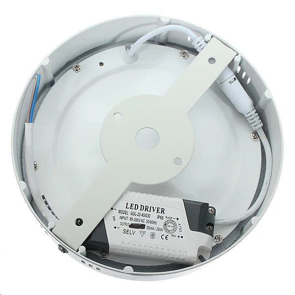 15W Round LED Panel Light for Wall/Ceiling, AC 85-265V Downlight Mount Lamp