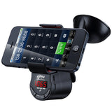 Car Hands-Free FM Transmitter & 360 Degree Rotation Phone Holder