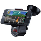 Car Hands-Free FM Transmitter & 360 Degree Rotation Phone Holder