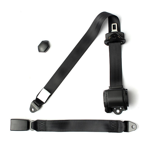 Universal Retractable 3-Point Car Safety Seat Belt Kit