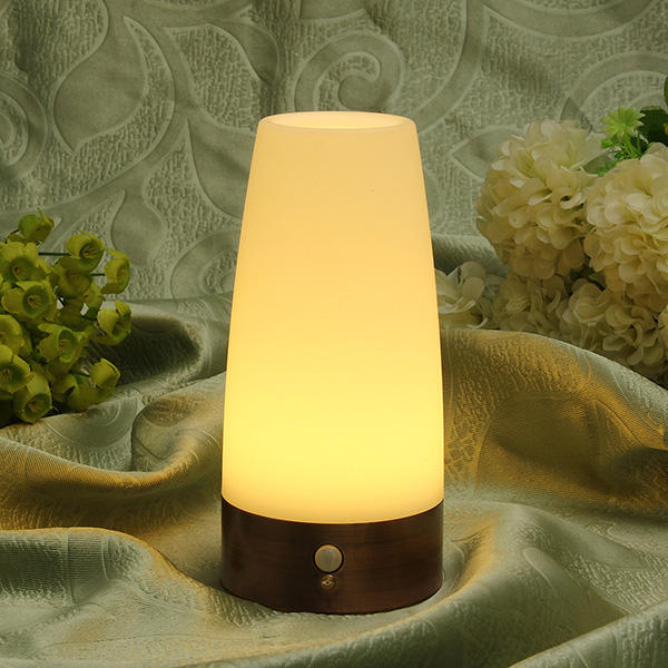 Battery-Powered Wireless Motion Sensor LED Night Light Cylinder Lamp