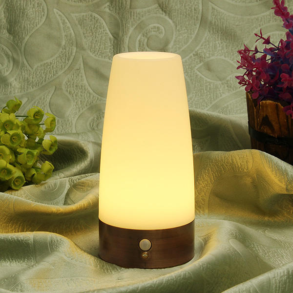 Battery-Powered Wireless Motion Sensor LED Night Light Cylinder Lamp