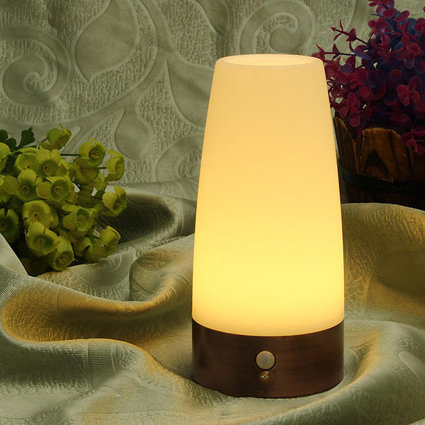 Battery-Powered Wireless Motion Sensor LED Night Light Cylinder Lamp