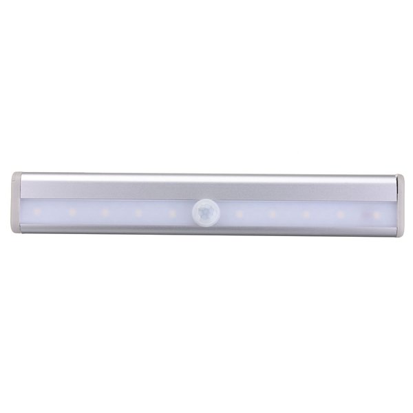 10 LED PIR Motion Sensor Light for Cabinet, Wardrobe, Bookcase, and Stairway