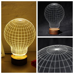 3D LED Night Light - Small Table Lamp for Holiday & Valentine's Day Decor