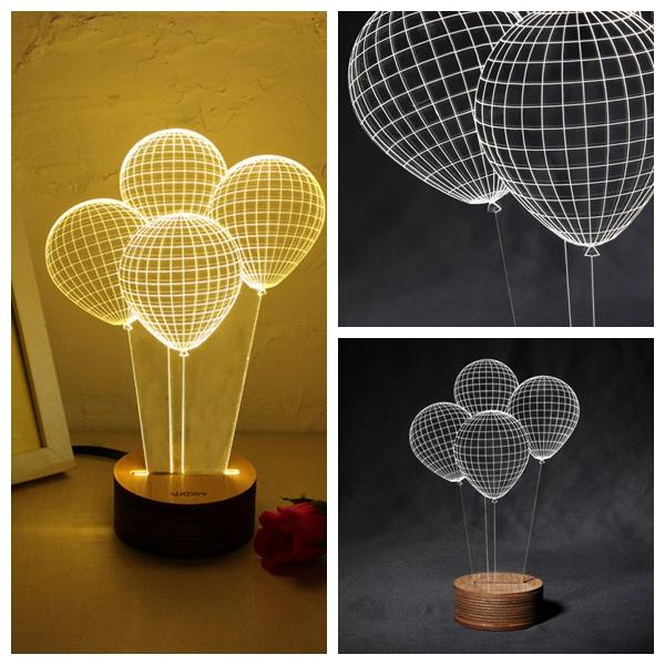 3D LED Night Light - Small Table Lamp for Holiday & Valentine's Day Decor