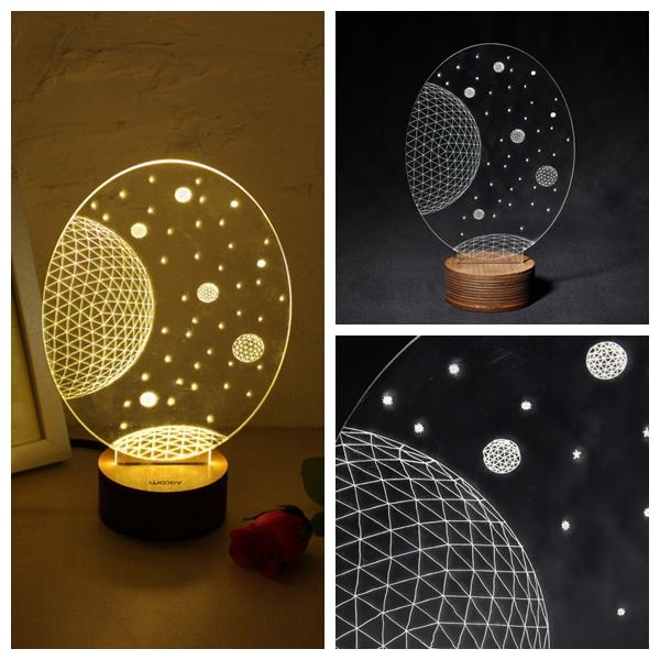 3D LED Night Light - Small Table Lamp for Holiday & Valentine's Day Decor