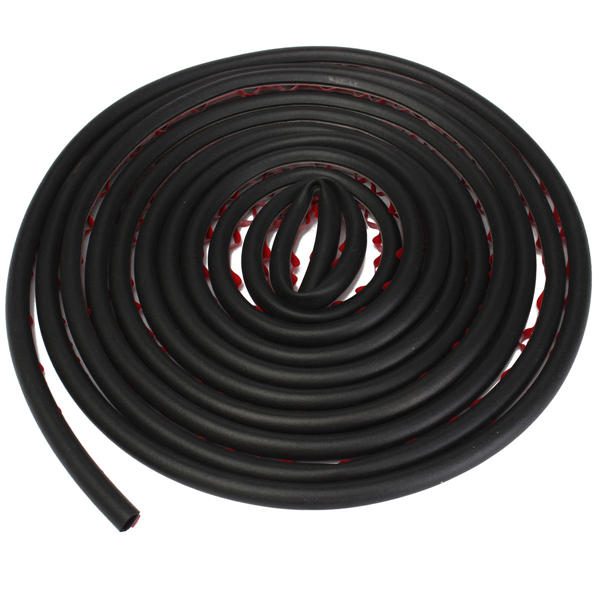 5M Small D Shape Rubber Seal Weather Strip for Car/Truck/Motor Door, 10x7.5mm