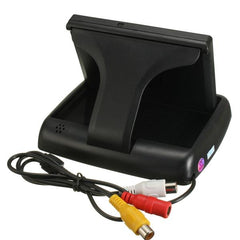 Wireless IR Rear View Backup Camera Kit with Foldable 4.3" LCD Monitor for Cars