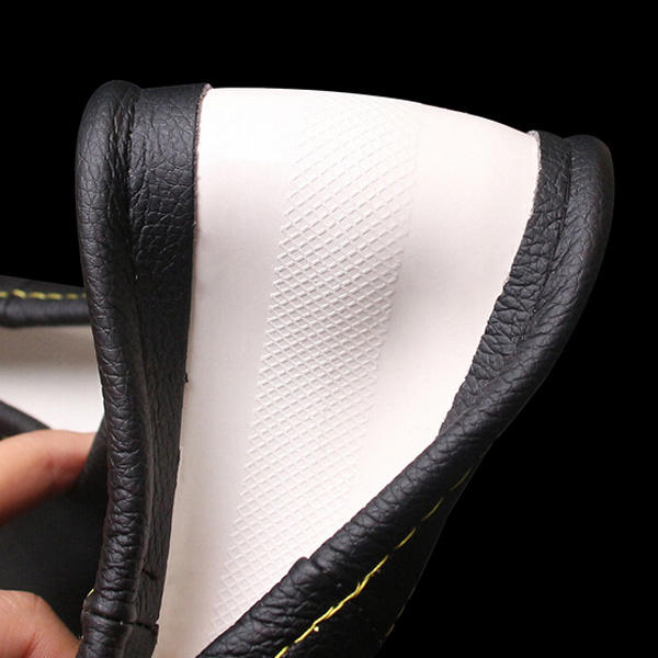 38cm Multicolor Leather Car Steering Wheel Cover - Auto Steel Ring Glove