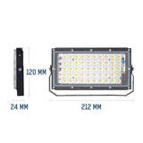 50W LED Floodlight DC12V Waterproof Emergency Lamp with Electric Clip Charger for Camping, Hiking, and Outdoor Lighting