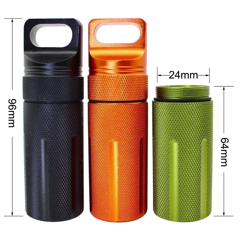Waterproof Capsule EDC Hike Box - Outdoor Dry Bottle Seal Trunk Container for Medicine, Matches, and Survival Gear