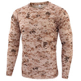 Men's Camouflage Quick-Dry Long Sleeve T-Shirt for Summer Outdoor Hiking, Fishing, Camping, and Tactical Use