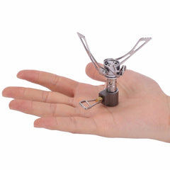 Mini Electric Fire Outdoor Camping Portable Stainless Steel Folding Gas Stove for Mountaineering & Picnic BBQ