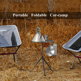 Portable Foldable Camping Table - Round Aluminum, Height Adjustable for Outdoor Hiking & Picnic