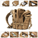 Men's 30L Military Tactical Backpack - 1000D Polyester, Waterproof, for Hiking, Camping, Hunting